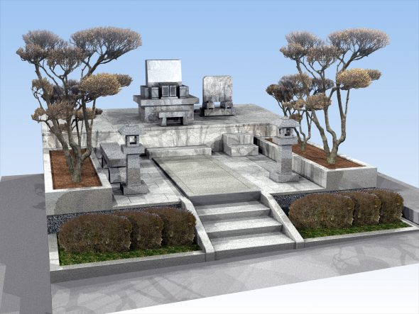 お墓のパース図